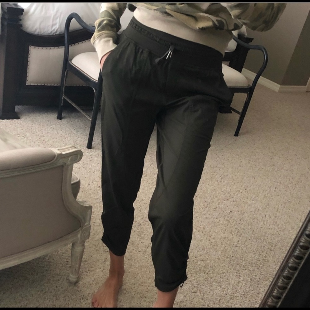 Lululemon olive green Dance Studio Mid Rise 25” Crop.